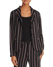 Beltaine Chevron-Stripe Crepe Jacket x at Bloomingdales